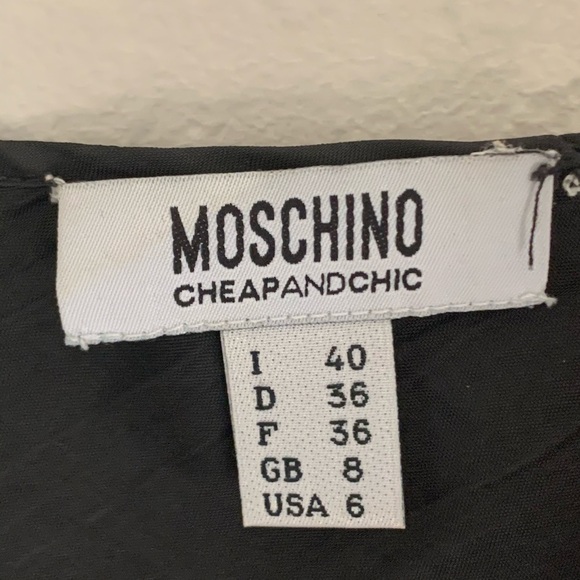 MOSCHINO 100% Silk Lace Up Black Dress - Picture 3 of 16